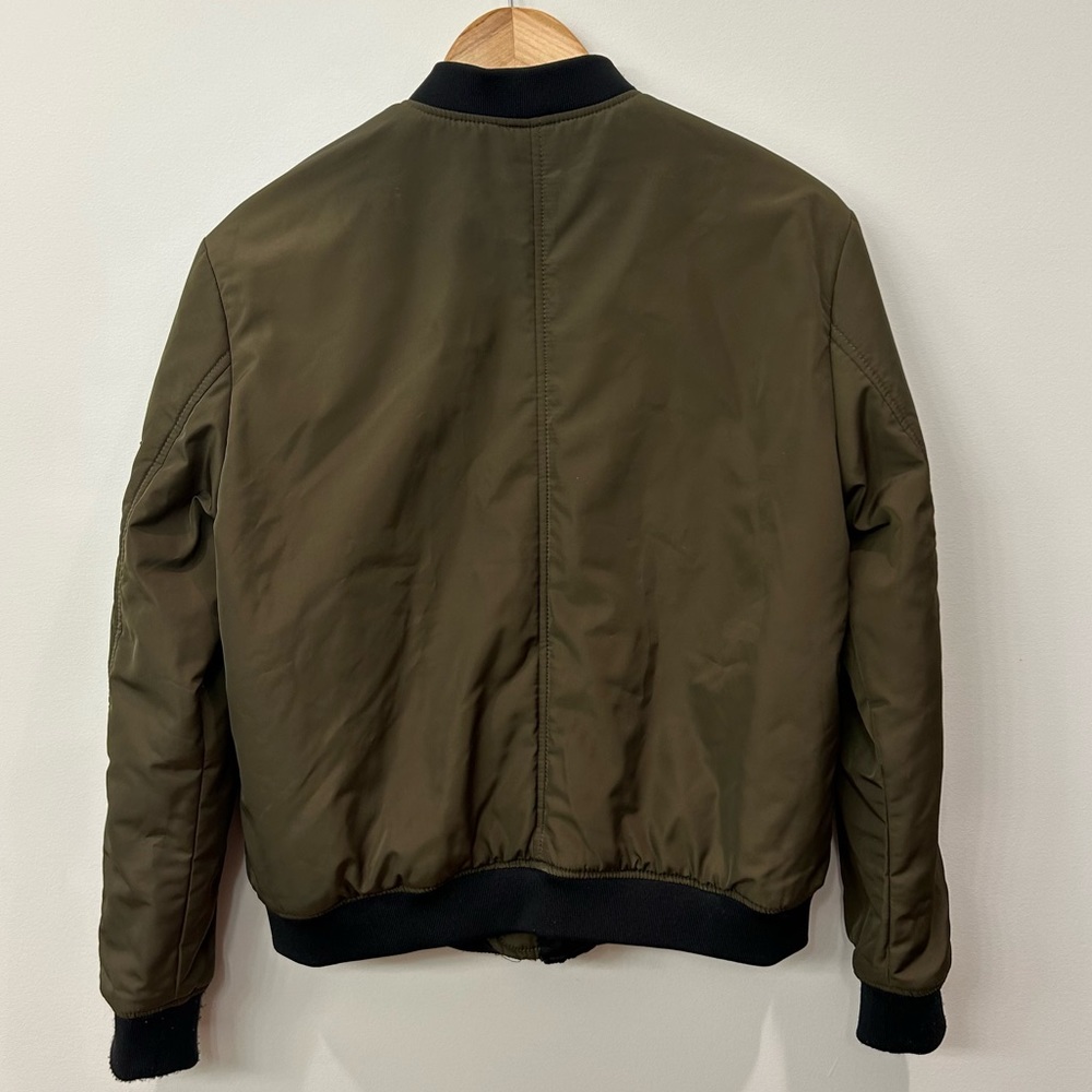 ZARA, TRF, Olive, Bomber Jacket, Size Medium - Picture 2 of 11